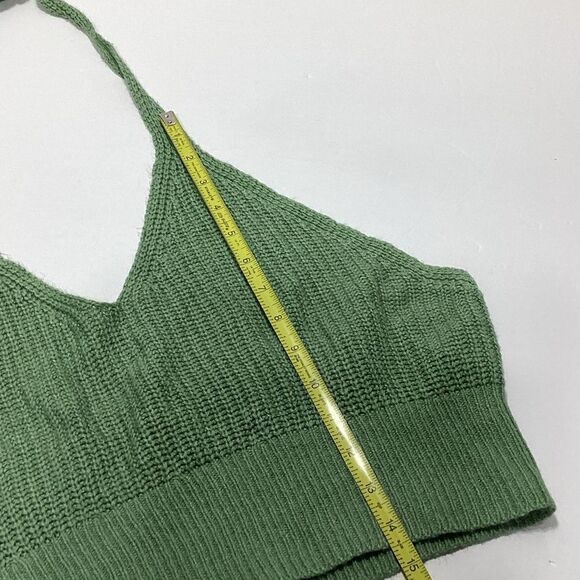 Shein Curve Green Halter Sweater Crop Top 1XL - Picture 13 of 14